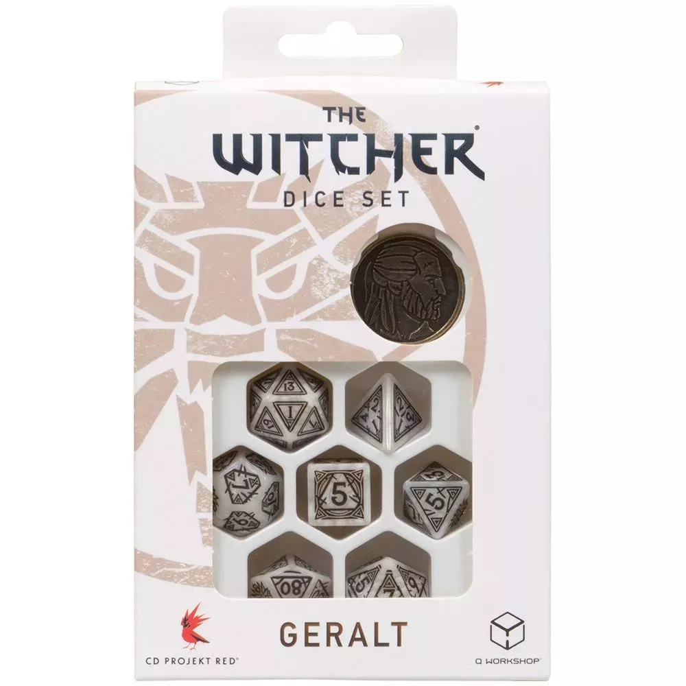 Набор кубиков The Witcher Dice Set: Geralt – The White Wolf, 7 шт.